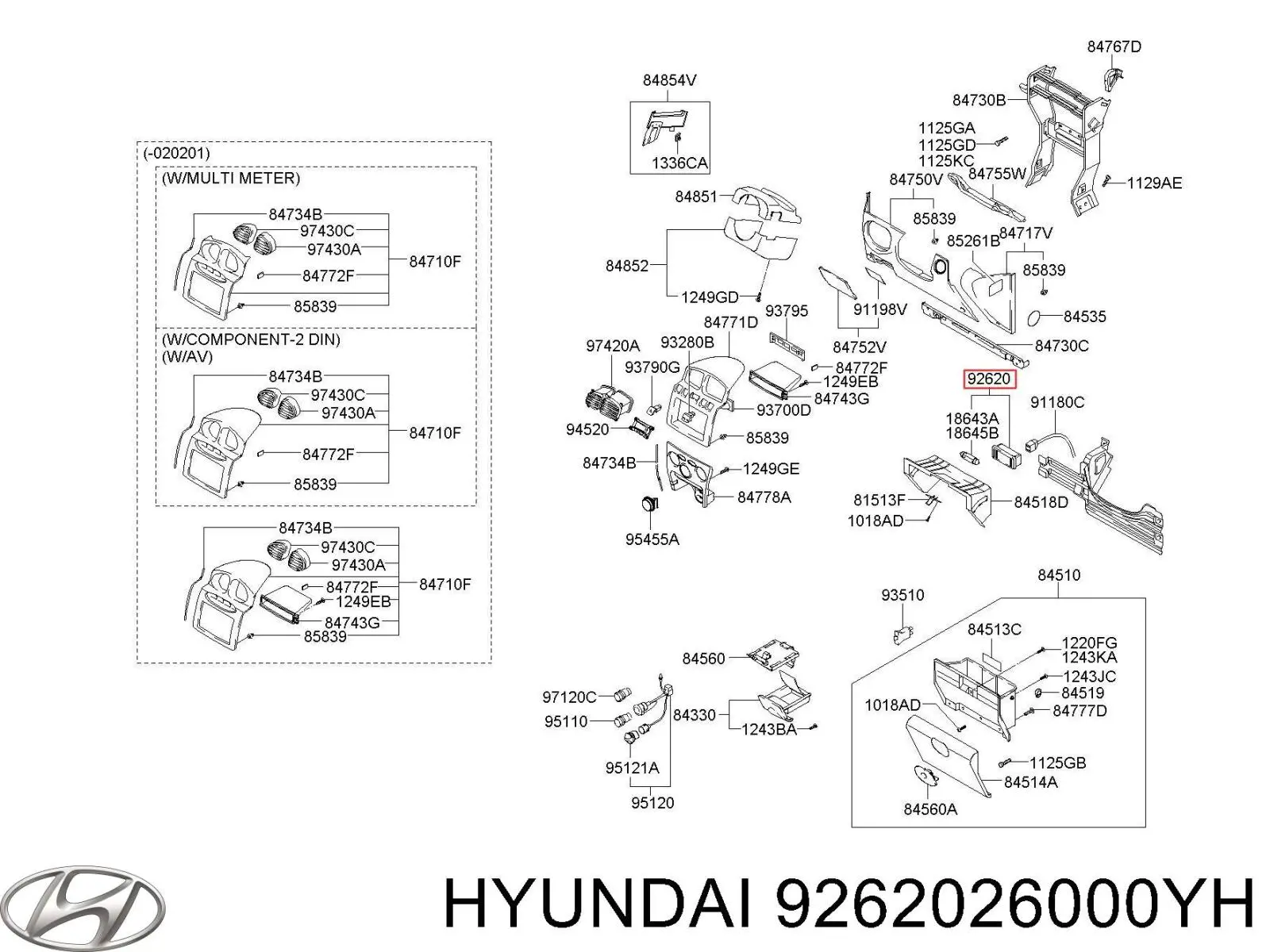  Hyundai/Kia 9262026000YH цена, от 2.53 USD