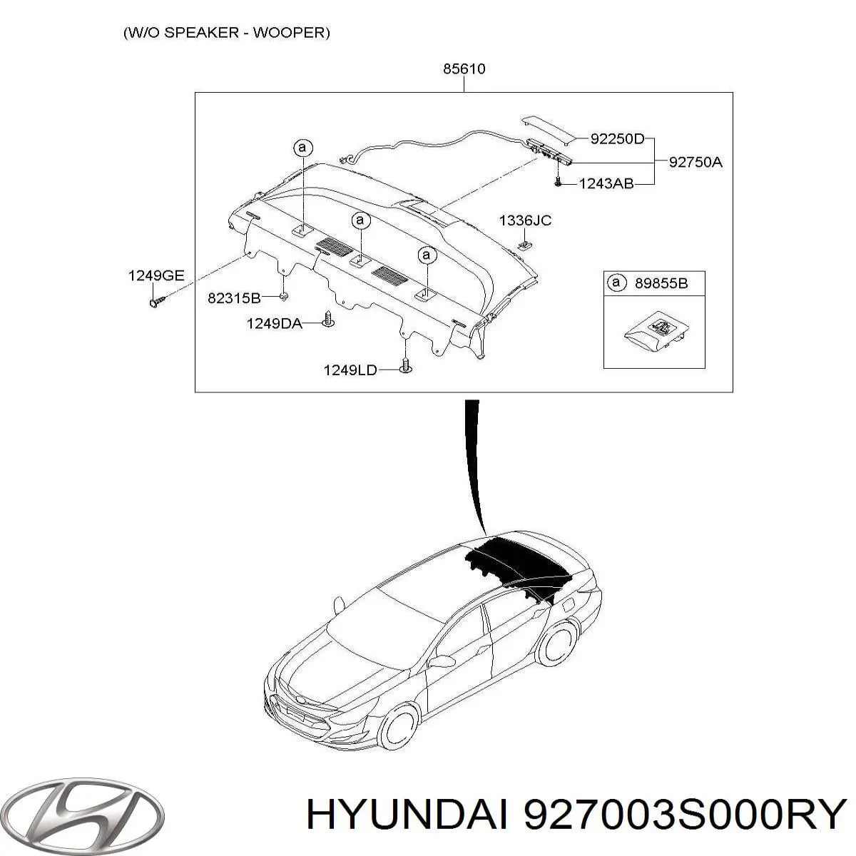 927003S000RY Hyundai/Kia Фонарь сигнальный
