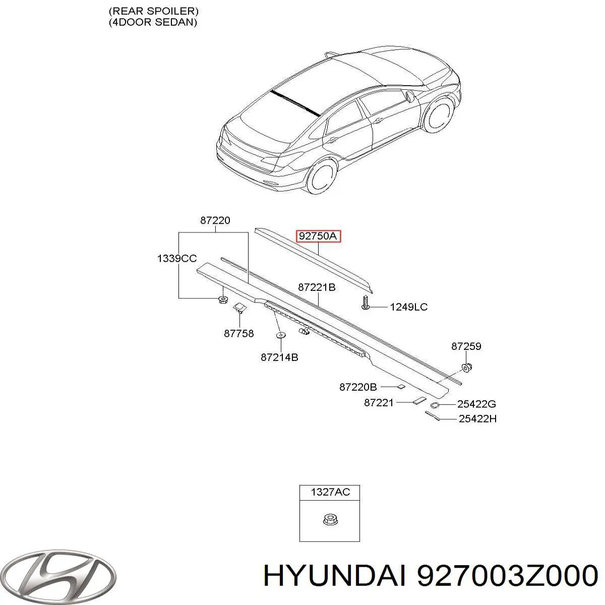 Фонарь сигнала торможения Hyundai/Kia 927003Z000 цена, от 38.60 USD
