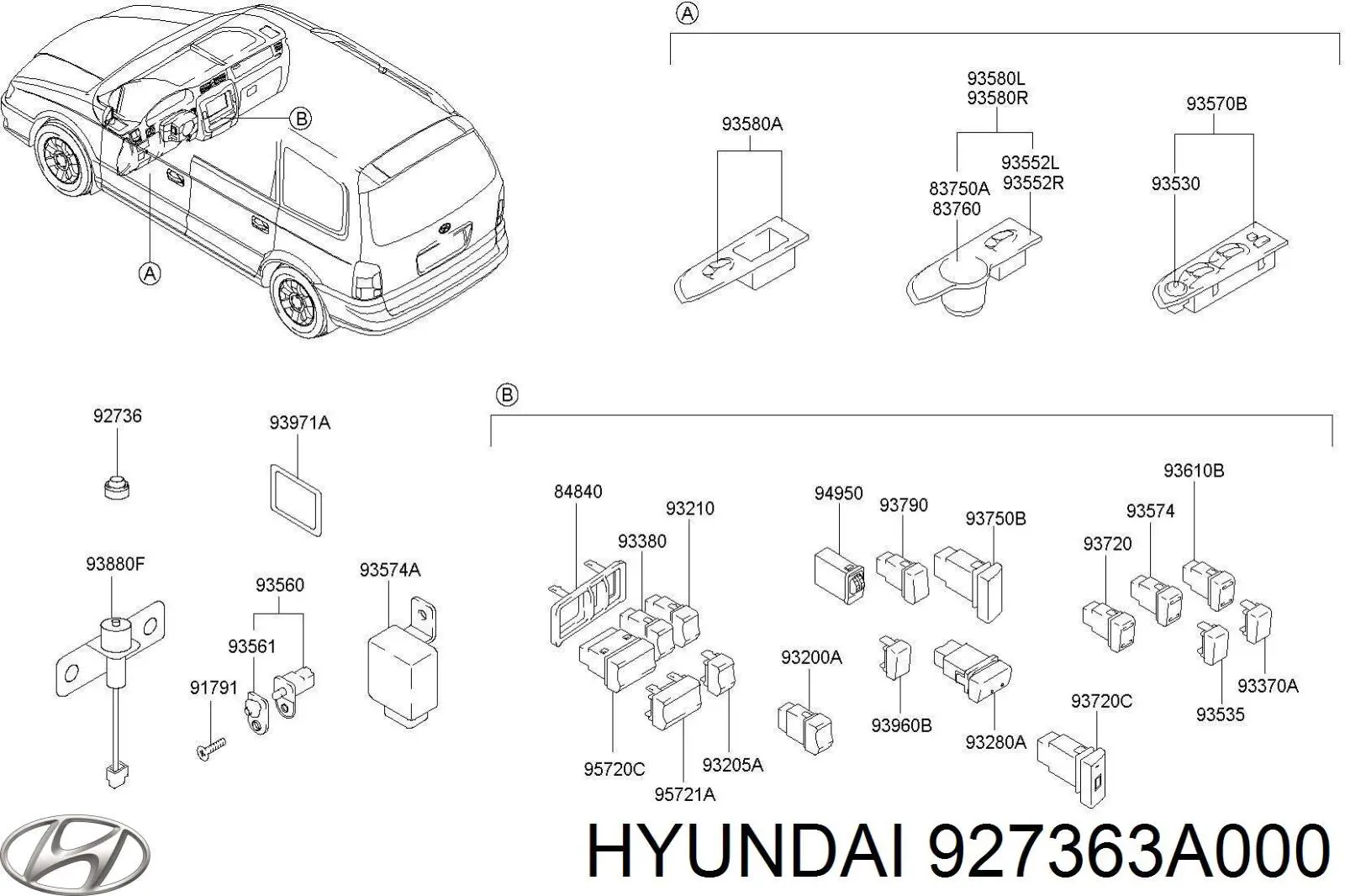 Hyundai/Kia 927363A000 цена, от 1.69 USD
