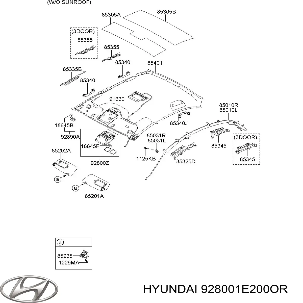 Плафоны внутреннего освещения Hyundai/Kia 928001E200OR цена, от  USD