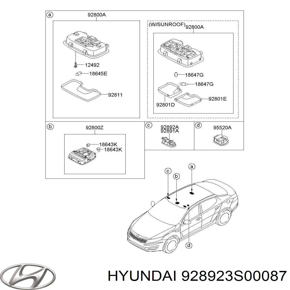 Купить 928923S00087 Hyundai/Kia 