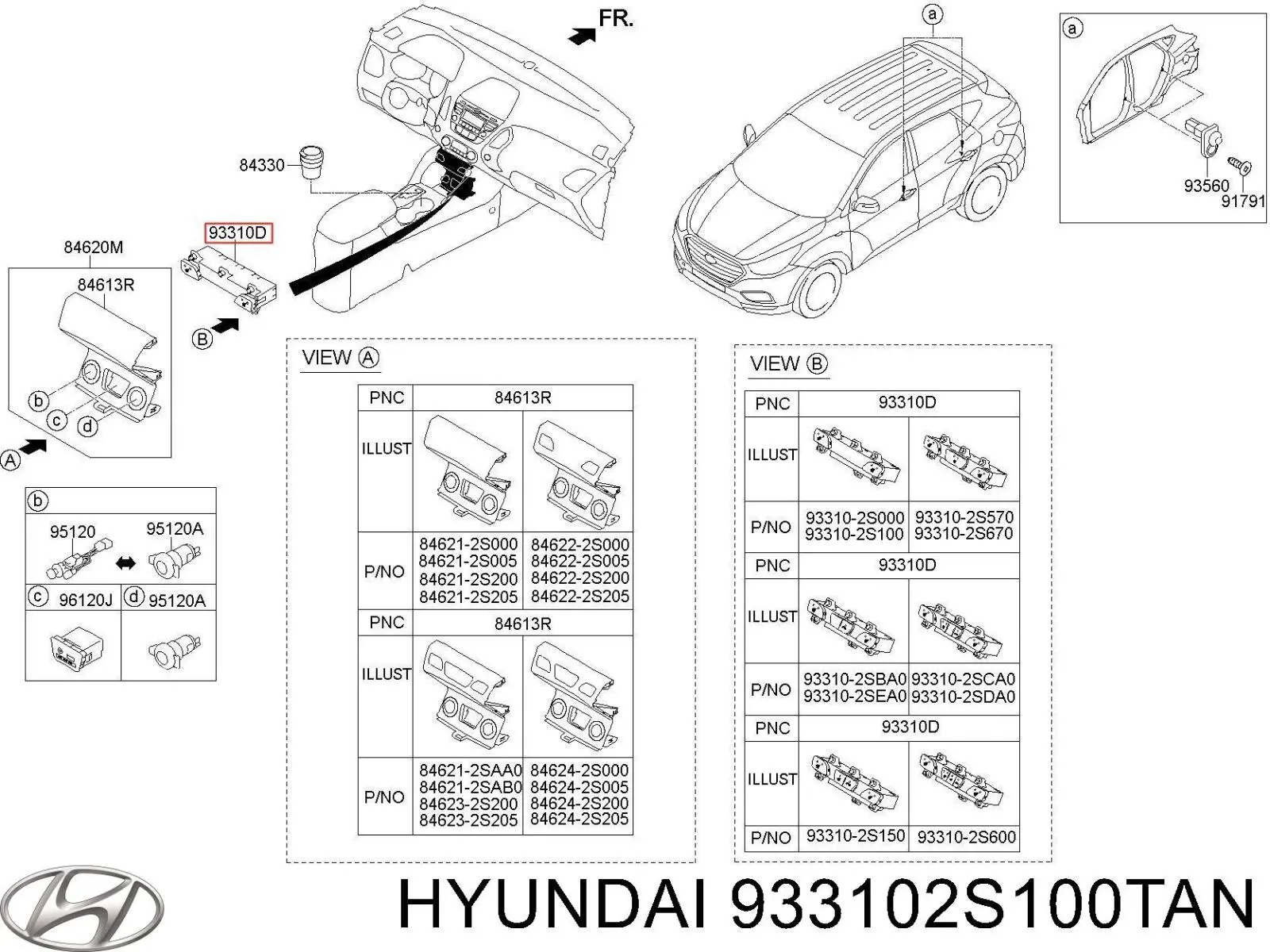 Купить 933102S100TAN Hyundai/Kia 