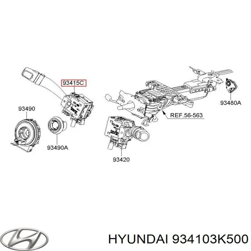  Hyundai/Kia 934103K500 цена, от 60.53 USD