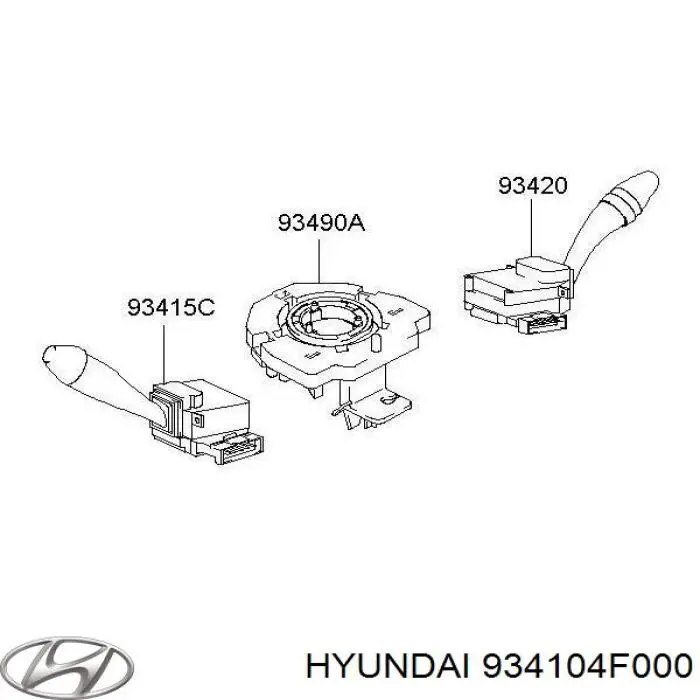 Купить 934104F000 Hyundai/Kia Левый подрулевой переключатель