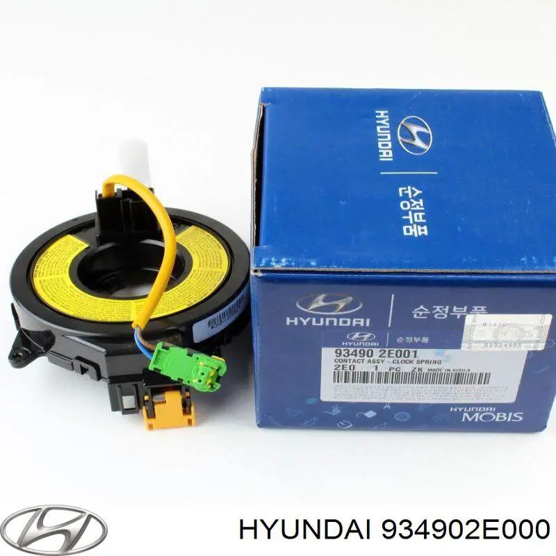 934902E000 Hyundai/Kia anel airbag de contato, cabo plano do volante