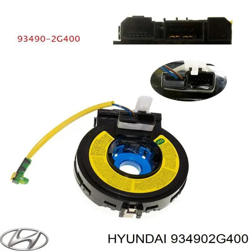 Кольцо AIRBAG контактное, шлейф руля Hyundai/Kia 934902G400
