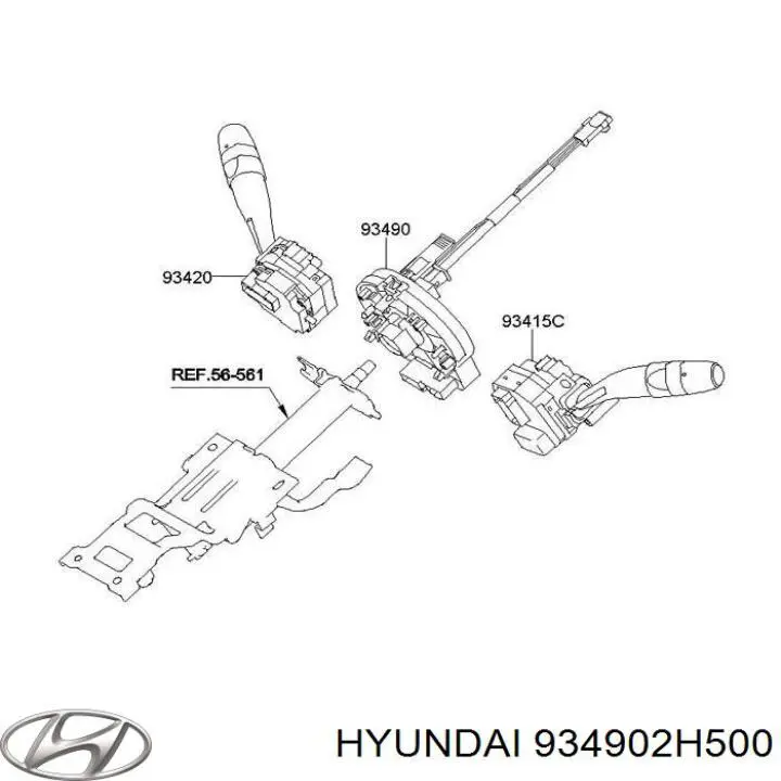934902H500 Hyundai/Kia Кольцо подушки безопасности
