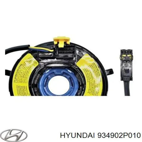 934902P010 Hyundai/Kia anel airbag de contato, cabo plano do volante