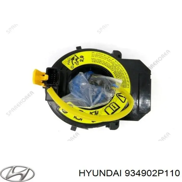 934902P110 Hyundai/Kia anel airbag de contato, cabo plano do volante