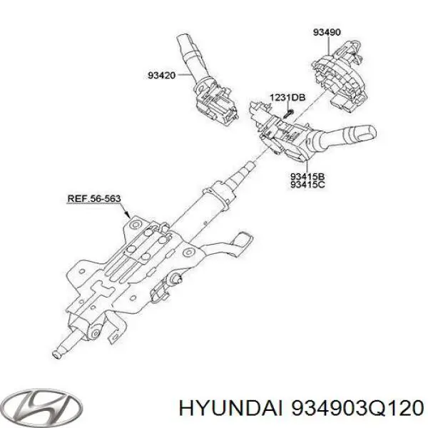 Шлейф руля 934903Q120 Hyundai/Kia