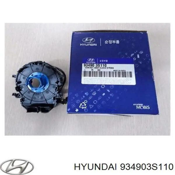 934903S110 Hyundai/Kia anel airbag de contato, cabo plano do volante