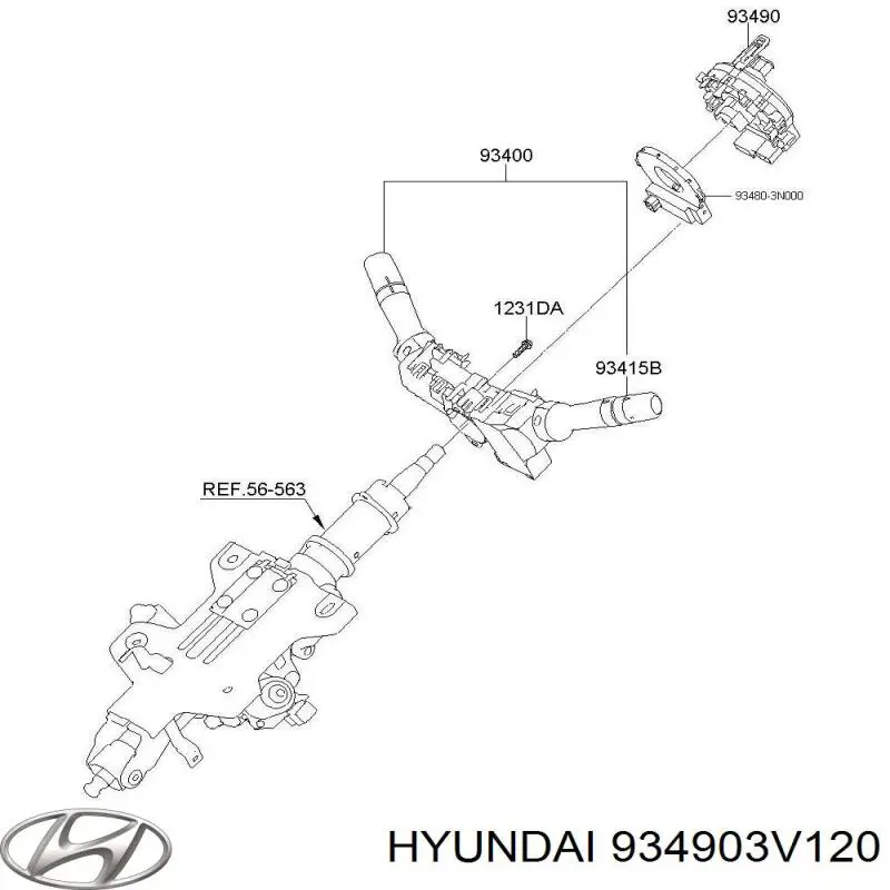 934903V120 Hyundai/Kia Кольцо подушки безопасности