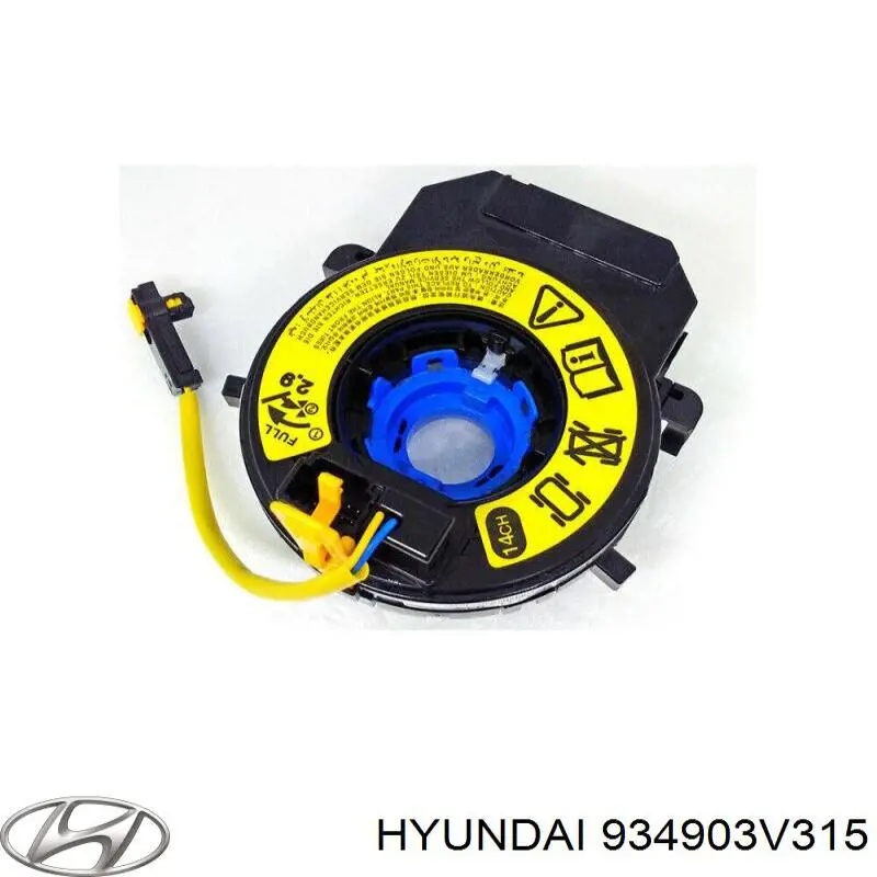 934903V315 Hyundai/Kia anel airbag de contato, cabo plano do volante