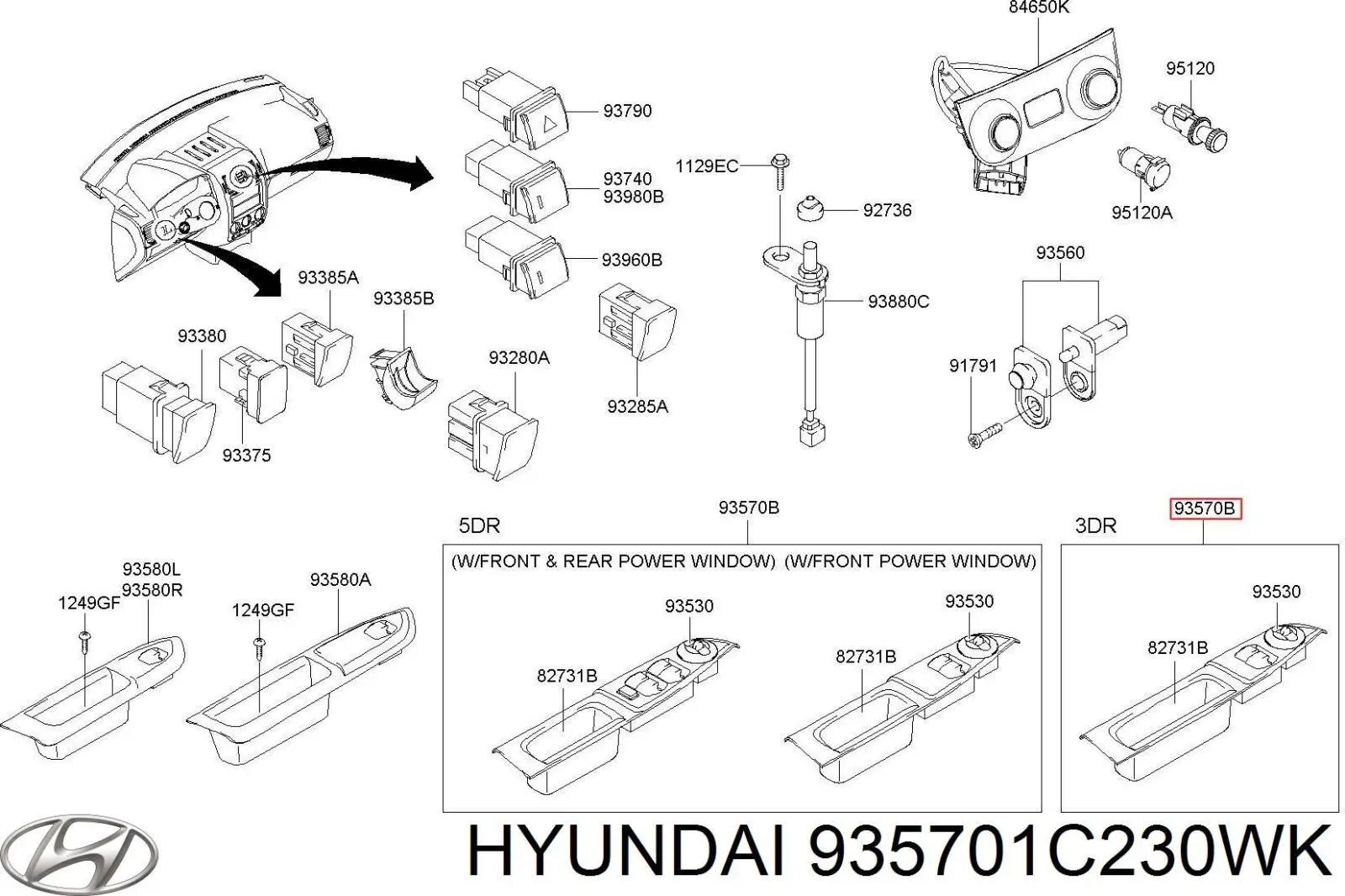 935701C230WK Hyundai/Kia 