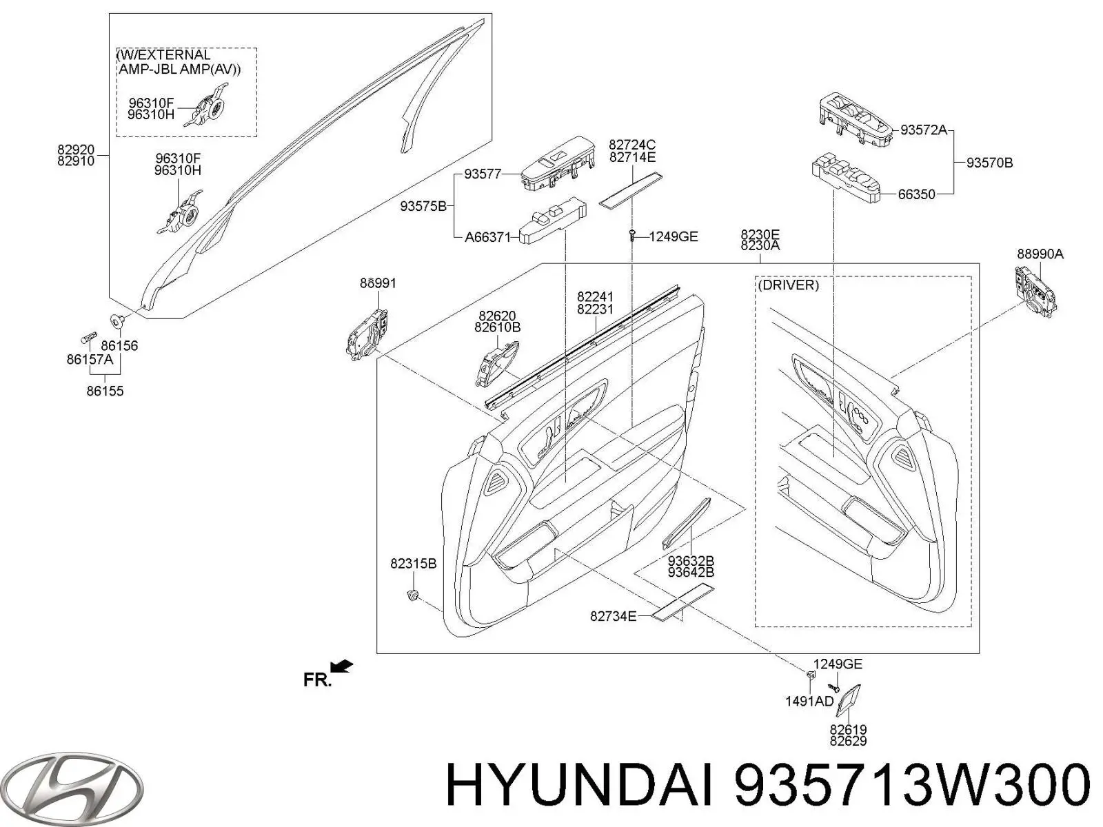 935713W300 Hyundai/Kia сравнить цены на Автопро