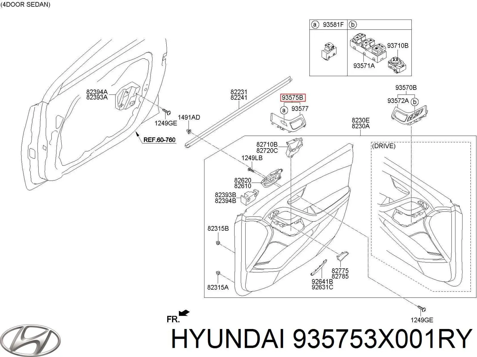  935753X001RY Hyundai/Kia