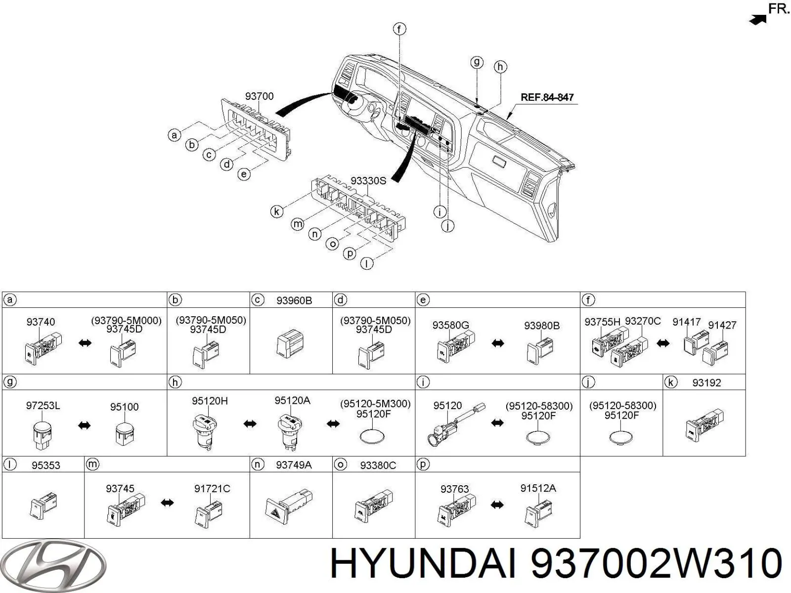  Hyundai/Kia 937002W310 цена, от 31.74 USD