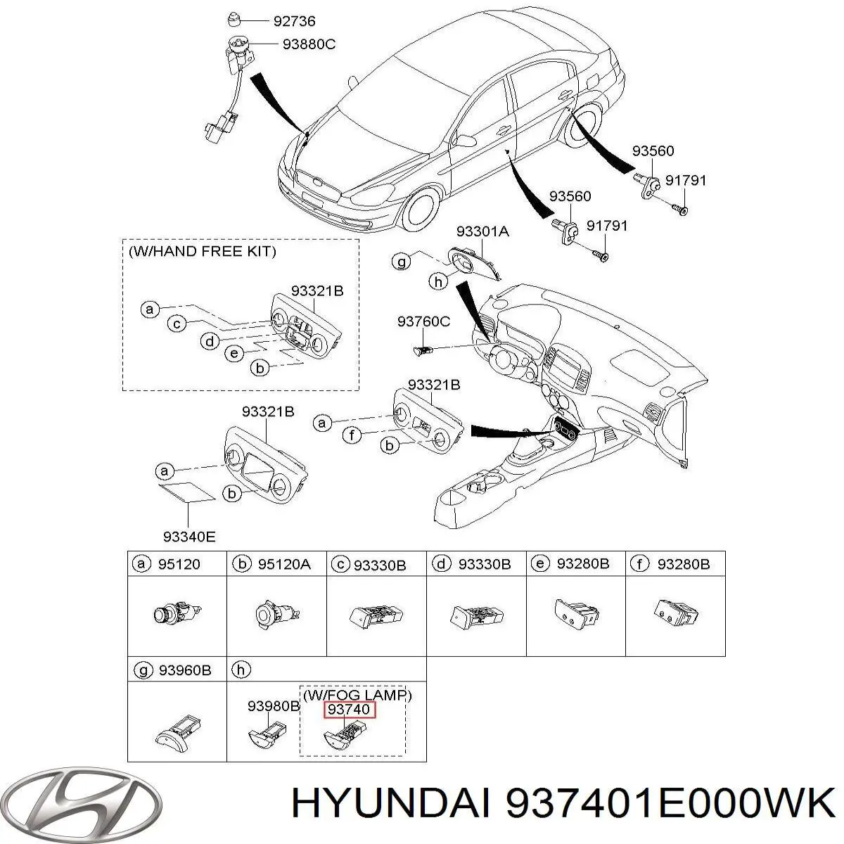 937401E000WK Hyundai/Kia 