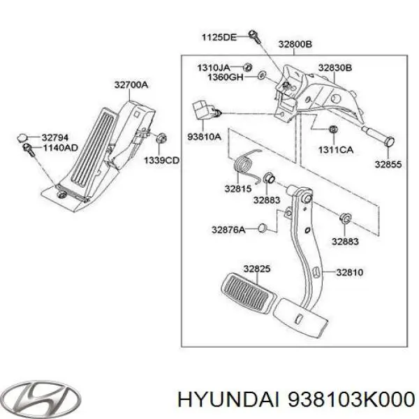 938103K000 Hyundai/Kia Датчик тормоза