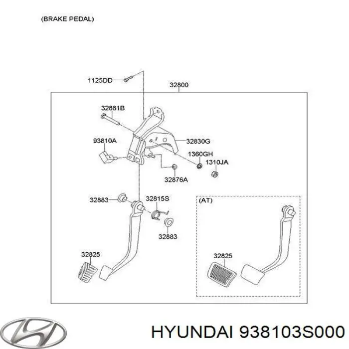 Датчик включення стопсигналу 938103S000 Hyundai/Kia