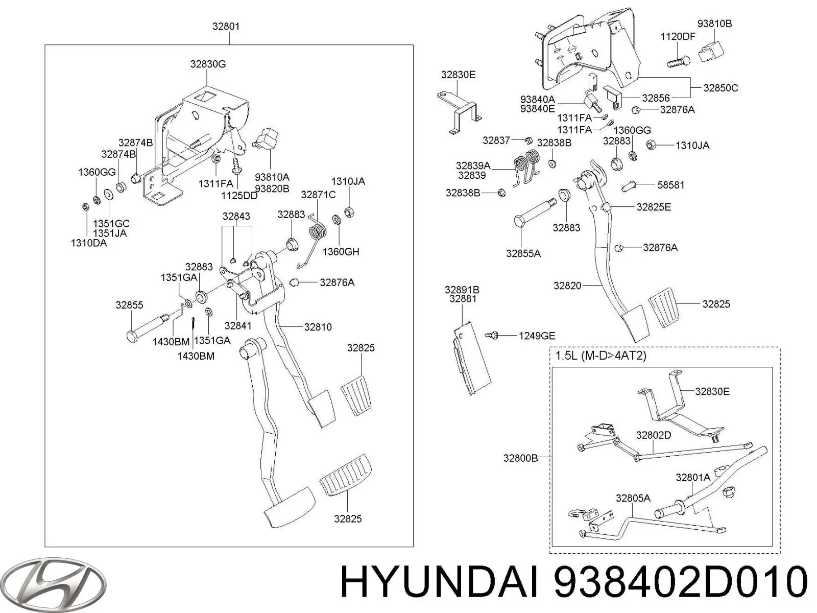 938402D010 Hyundai/Kia sensor de ativação de embraiagem