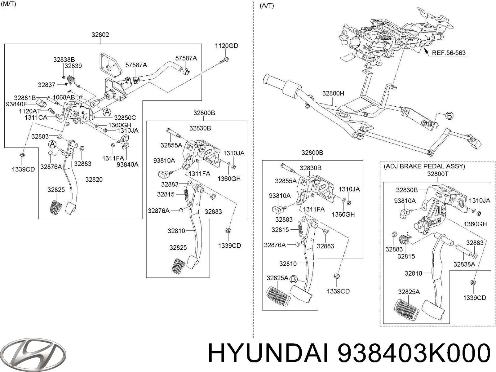 938403K000 Hyundai/Kia Датчик включения сцепления