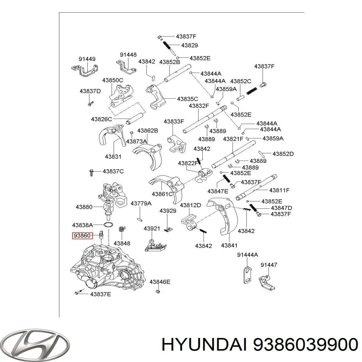 Купить 9386039900 Hyundai/Kia Датчик света заднего хода