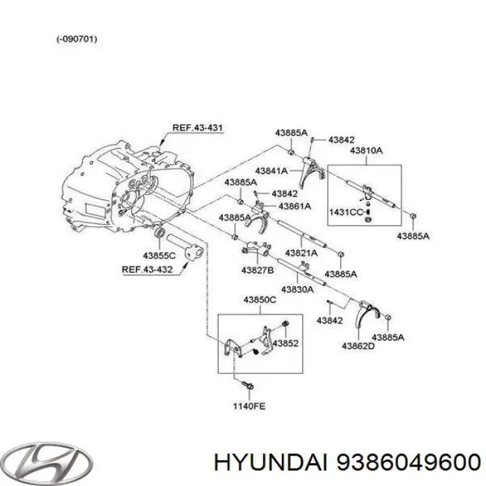 Compre 9386049600 Hyundai/Kia Sensor de ativação das luzes de marcha à ré