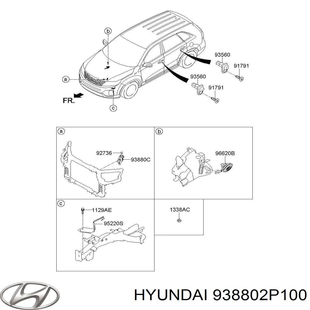  Hyundai/Kia 938802P100 цена, от 4.66 USD