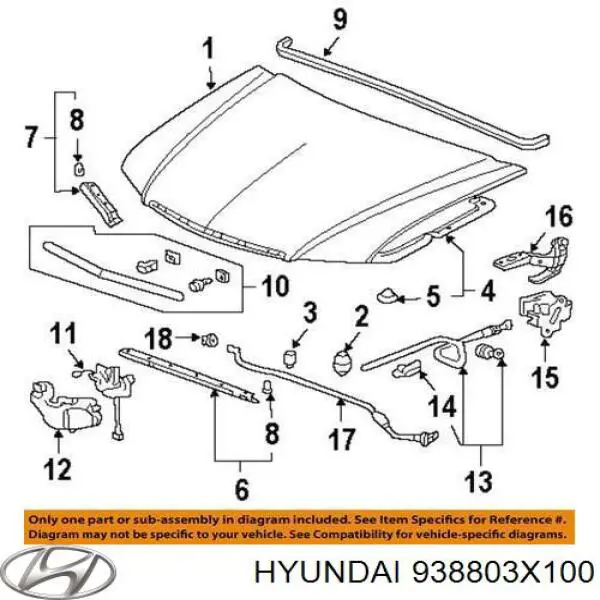  938803X100 Hyundai/Kia