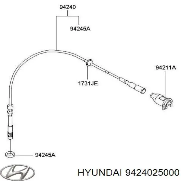 Трос привода спидометра Хундай Акцент LC (Hyundai Accent)