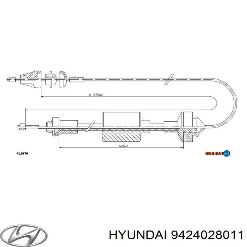 Трос привода спидометра 9424028011 Hyundai/Kia