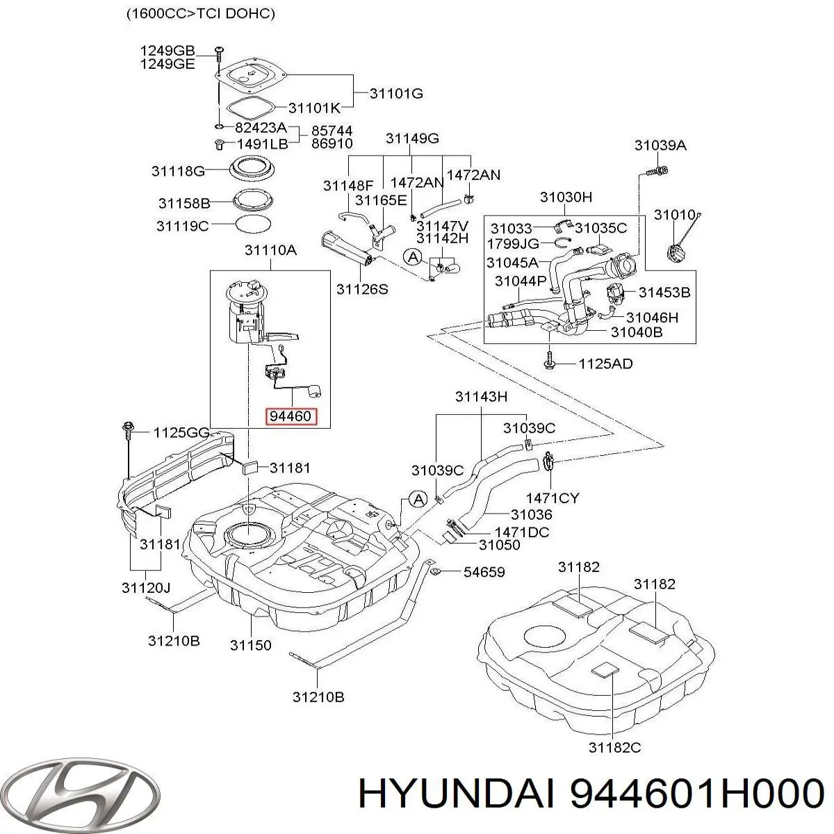 Aforador de combustible  944601H000 Hyundai/Kia