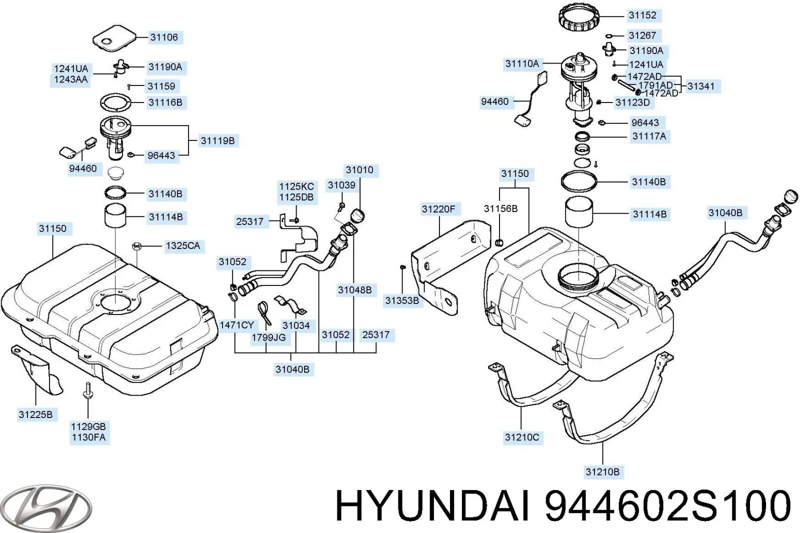 Датчик уровня топлива 944602S100 Hyundai/Kia