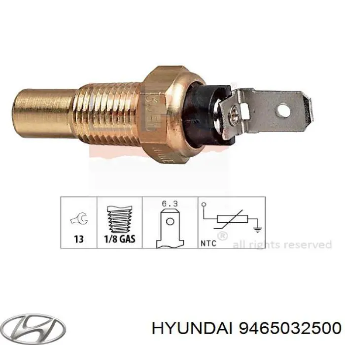 9465032500 Hyundai/Kia датчик температуры охлаждающей жидкости