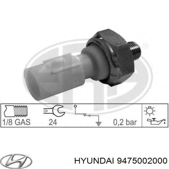 9475002000 Hyundai/Kia датчик давления масла
