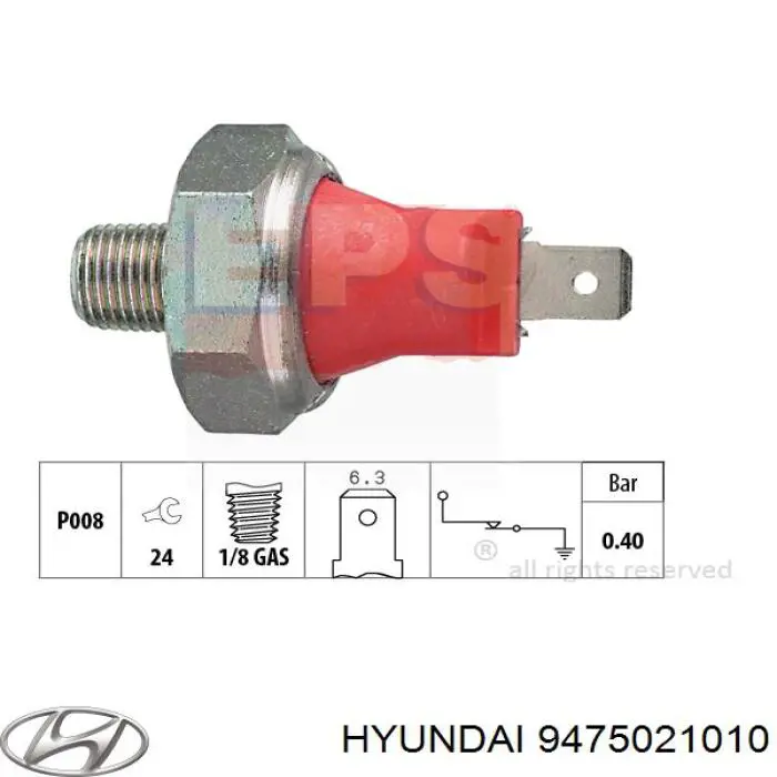 9475021010 Hyundai/Kia датчик давления масла