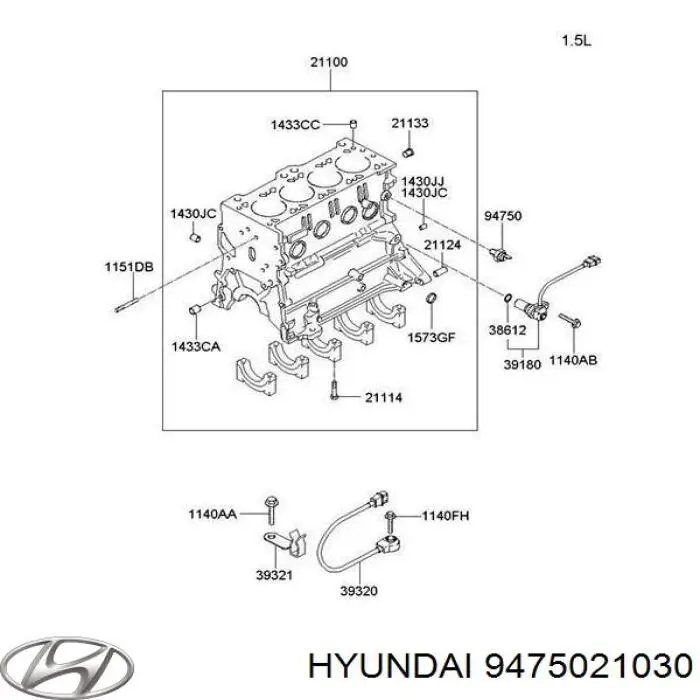 9475021030 Hyundai/Kia Sensor de pressão de óleo