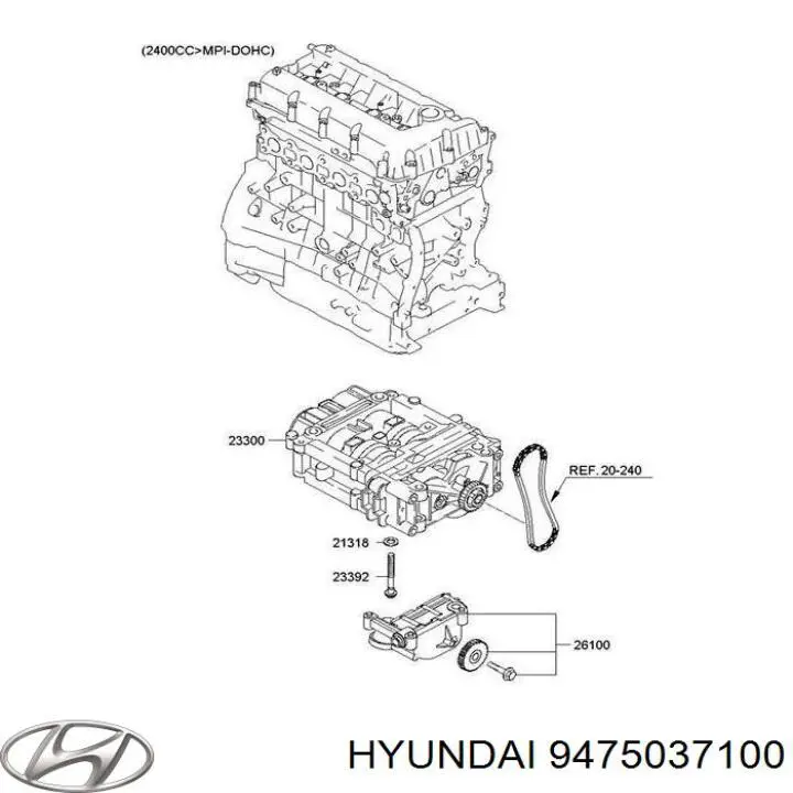 Купить 9475037100 Hyundai/Kia Датчик давления масла