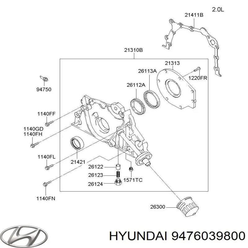 Купить 9476039800 Hyundai/Kia Датчик давления масла