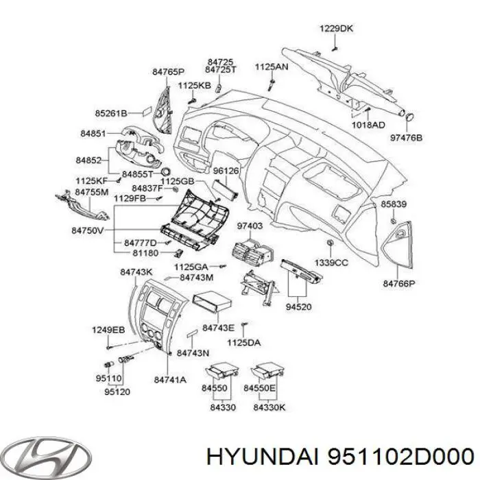 951102D000 Hyundai/Kia прикуриватель