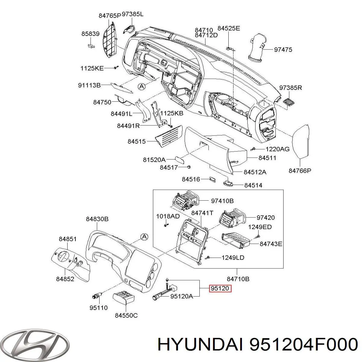 Купить 951204F000 Hyundai/Kia 
