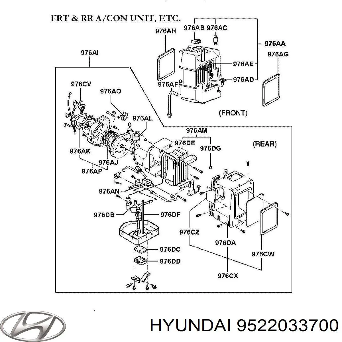 9522033700 Hyundai/Kia Реле электрическое многофункциональное
