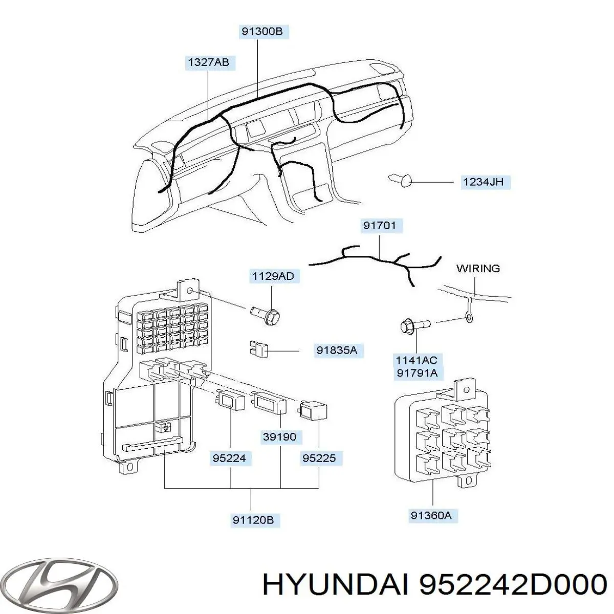 Реле стартера 952242D000 Hyundai/Kia