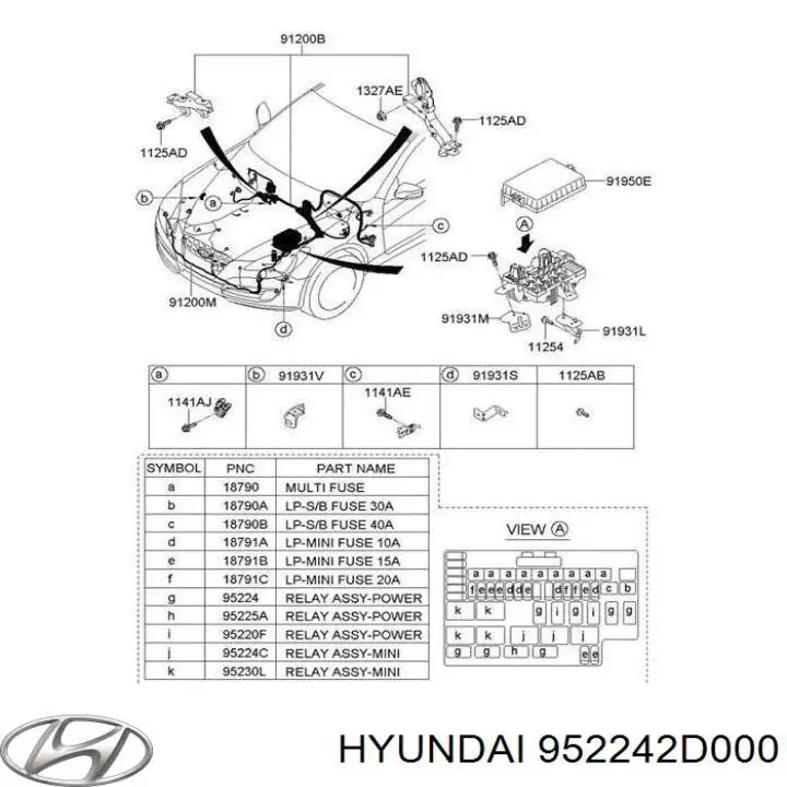 Реле фар передніх 952242D000 Hyundai/Kia