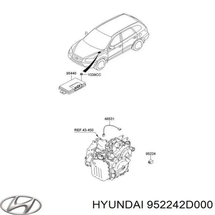 Реле стартера 952242D000 Hyundai/Kia