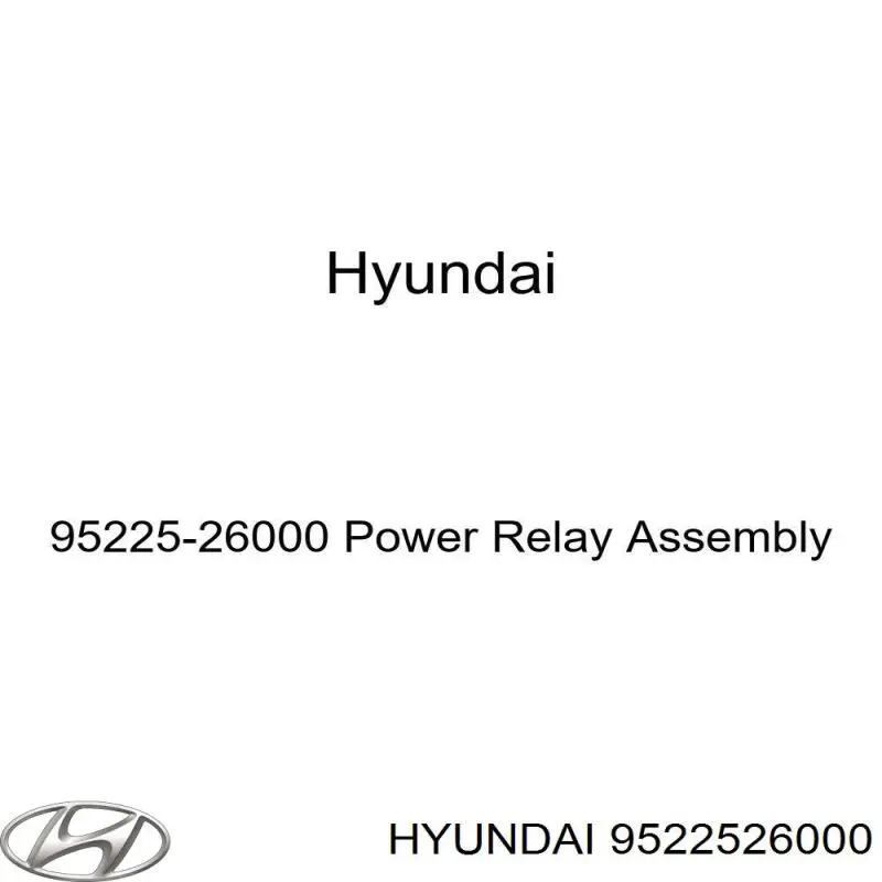  Hyundai/Kia 9522526000 цена, от 8.47 USD
