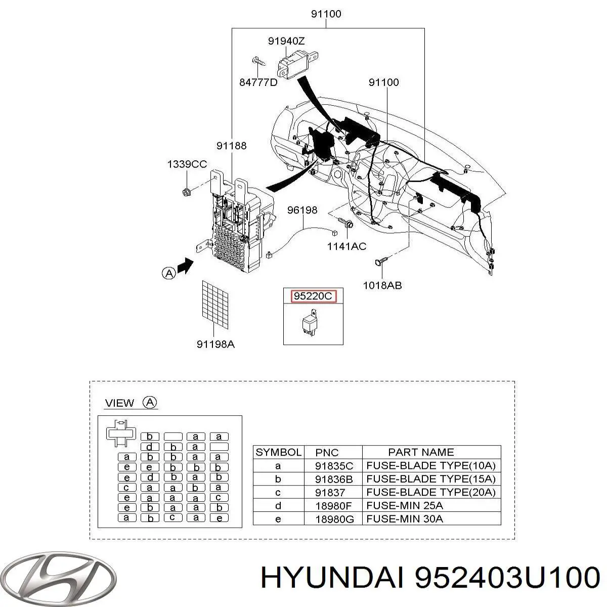  952403U100 Hyundai/Kia