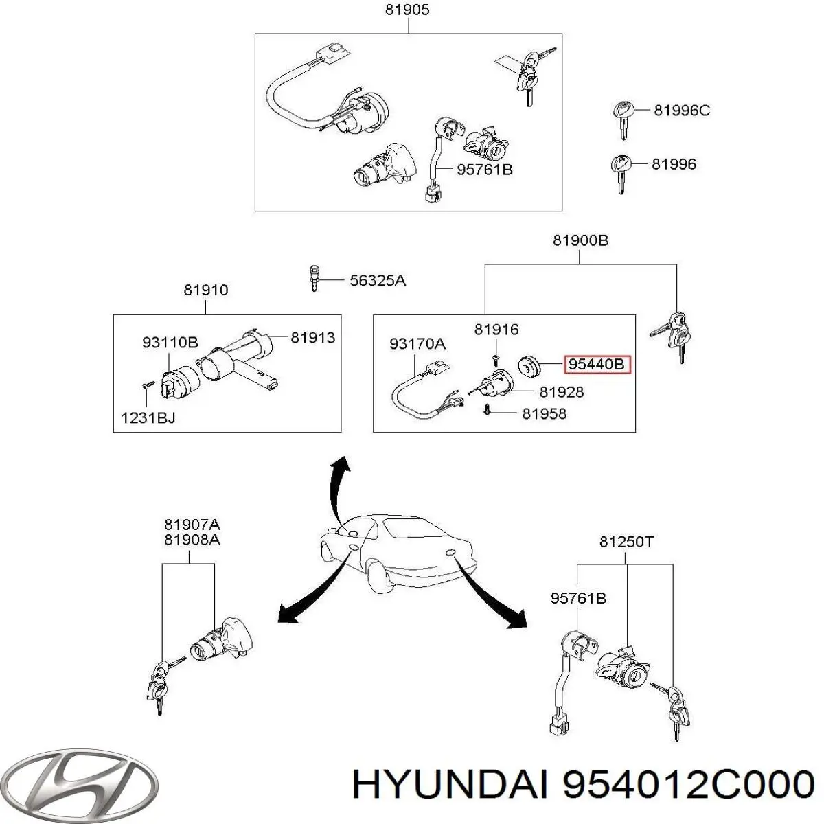  954012C000 Hyundai/Kia